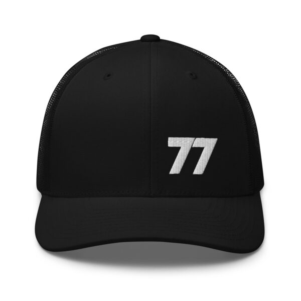 77 Logo Low Profile Trucker (Women’s) Black/Black/White - Image 5