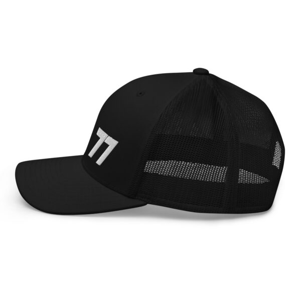 77 Logo Low Profile Trucker (Women’s) Black/Black/White - Image 3