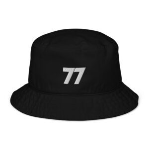 77 Logo Bucket Hat, Unisex, Black/White