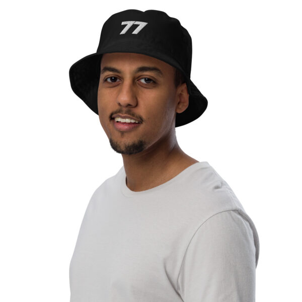 77 Logo Bucket Hat, Unisex, Black/White - Image 4