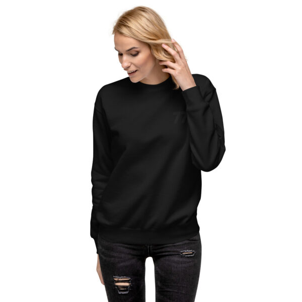 77 Logo Premium Sweatshirt, Unisex, Black, Heather Charcoal, Heather Grey - Image 2
