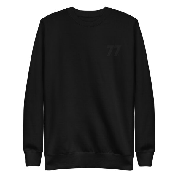 77 Logo Premium Sweatshirt, Unisex, Black, Heather Charcoal, Heather Grey - Image 7