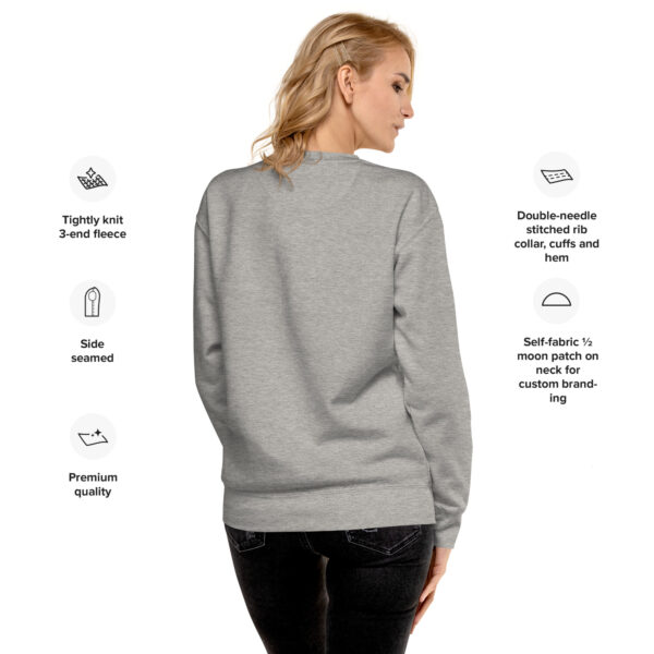 77 Logo Premium Sweatshirt, Unisex, Black, Heather Charcoal, Heather Grey - Image 6