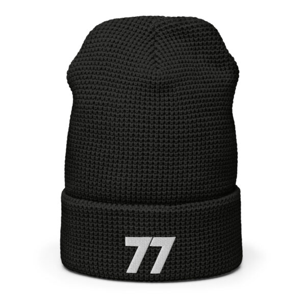 77 Logo Richardson Waffle beanie, Unisex, Black/White, Charcoal/White, Rust/White - Image 6