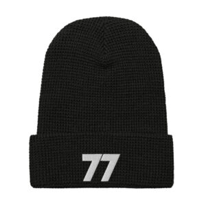 77 Logo Richardson Waffle beanie, Unisex, Black/White, Charcoal/White, Rust/White