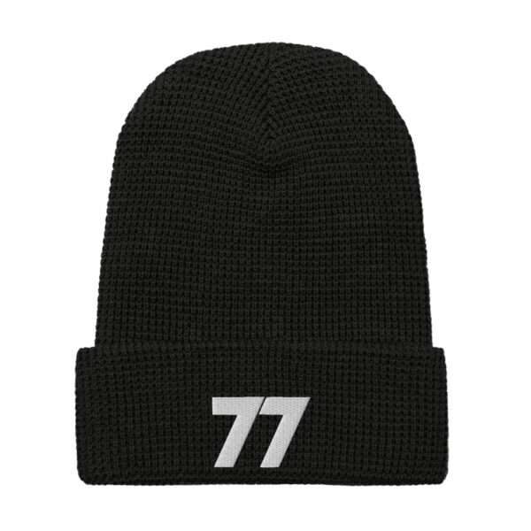 77 Logo Richardson Waffle beanie, Unisex, Black/White, Charcoal/White, Rust/White