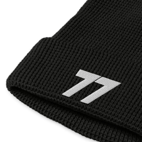 77 Logo Richardson Waffle beanie, Unisex, Black/White, Charcoal/White, Rust/White - Image 2
