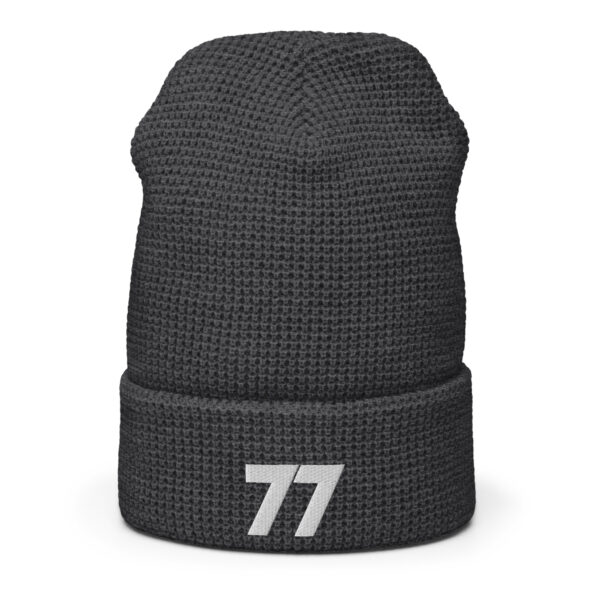 77 Logo Richardson Waffle beanie, Unisex, Black/White, Charcoal/White, Rust/White - Image 8
