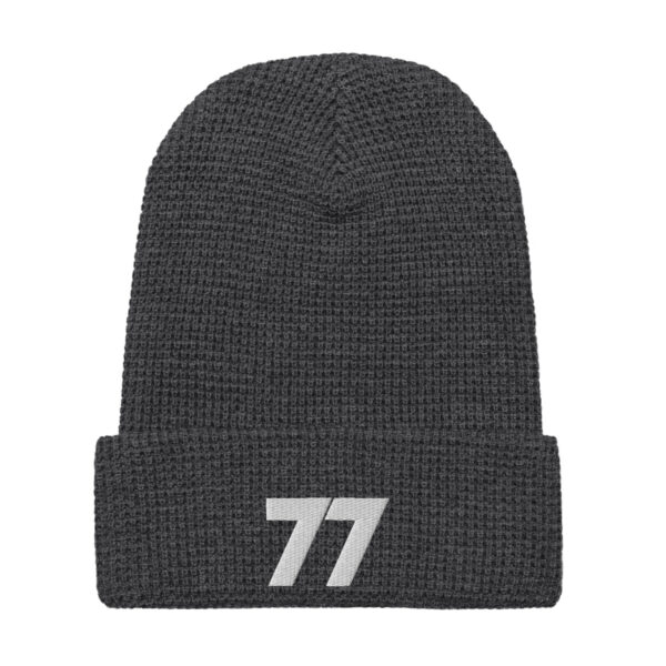 77 Logo Richardson Waffle beanie, Unisex, Black/White, Charcoal/White, Rust/White - Image 7