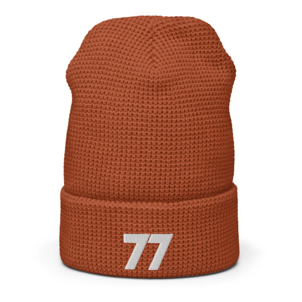 77 Logo Richardson Waffle beanie, Unisex, Black/White, Charcoal/White, Rust/White - Image 10