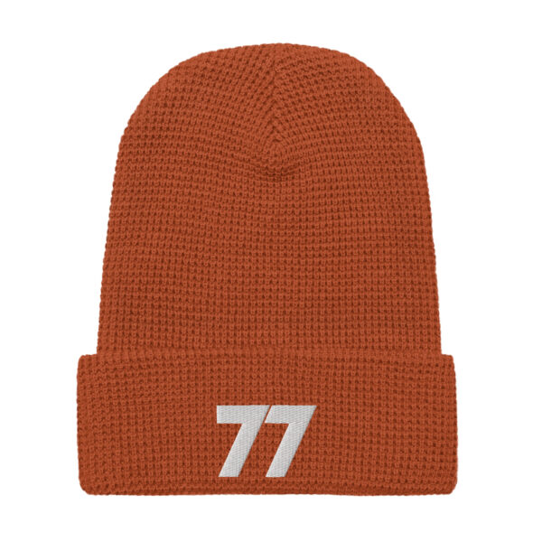 77 Logo Richardson Waffle beanie, Unisex, Black/White, Charcoal/White, Rust/White - Image 9