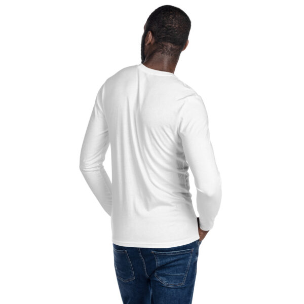 "Route 77" Long Sleeve Fitted Crew, Mens, White - Image 2