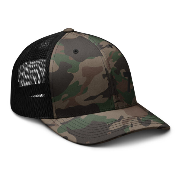 Camouflage Trucker Snapback - Low Profile, Unisex - Image 3